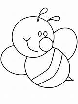 Bee Bumble Coloring Pages Cute Cartoon Drawing Cliparts Color Clipart Outline Print Printable Template Clip Kids Colouring Bumblebee Hershey Kiss sketch template