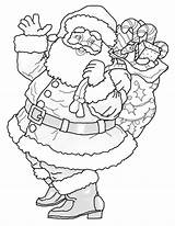 Christmas Coloring Pages Santa Printable Getcolorings Colorings sketch template