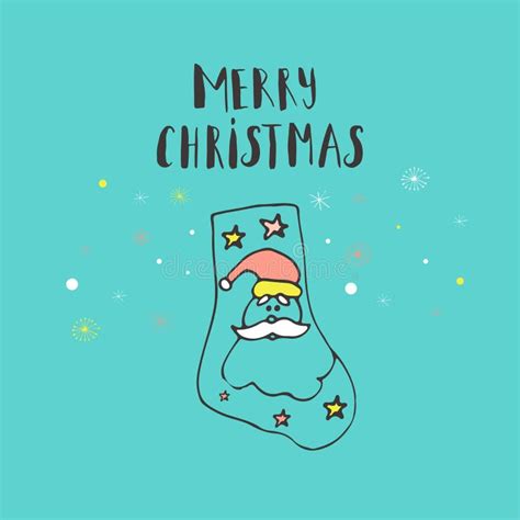 merry christmas cute greeting card stock illustration illustration