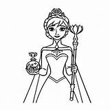 Mewarnai Ratu Winudf Elsa sketch template