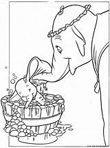Dumbo Disney Coloring Pages Jumbo Mrs Characters sketch template
