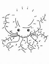 Verbinden Pontos Relier Punkte Unir Animais Ligar Hellokids Pieuvre Zahlen Marinhos Polvo Krake Bestcoloringpagesforkids Octopus Kaiden Conectando Jogo Branco Octopussy sketch template