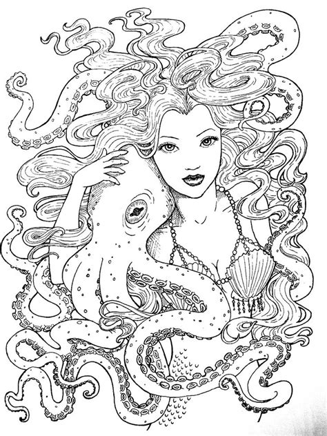 pin  kim ellington  coloring pages mermaid coloring pages