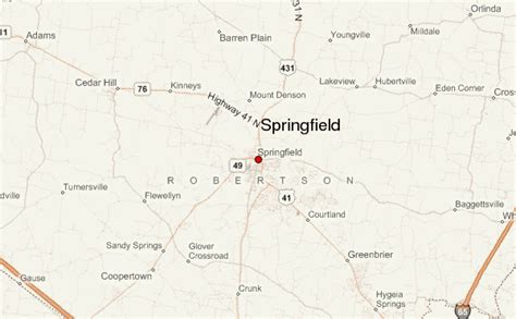 springfield tennessee location guide