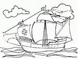 Coloring Columbus Christopher Ships Nina Santa Maria Pages Pinta Printable Popular Coloringhome sketch template