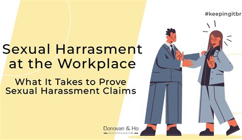 proving sexual harassment in unfair dismissal claims donovan and ho