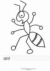 Ant Coloring Pages Color Printable Board Hey Little Bulletin Print Cartoon Animal Clipart Ants Template Colouring Kids Boards Cute Popular sketch template