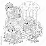 Easter Coloring Colouring Adult Zentangle Eggs Basket Book Bunny Drawing Chick Chicks Doodle Freehand Antistress Sketch Cake Around Elements Pages sketch template