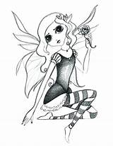 Fairy Coloring Gothic Drawings Pages Fairies Printable Drawing Dark Sketches Adults Color Draw Sketch Pixie Dust Astounding Getcolorings Girls Getdrawings sketch template