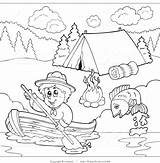 Camping Coloring Pages Clipart Print Scout Boy Summer Printable Getdrawings Visit sketch template