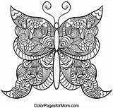 Coloring Pages Butterfly Intricate Adult Mandala Color Adults Printable Sheets Print Drawing Colouring Getcolorings Books Choose Board sketch template