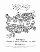 Sign Star Coloring Pisces Zodiac Print Pages Astrology Adult Novelty Horoscope Gift Sheets Etsy Astronomy Colouring Choose Board sketch template