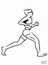 Dibujo Corriendo Corridore Track Maratonista Template Atletica Maze Correr sketch template