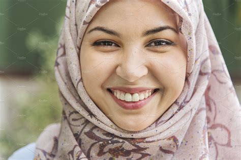 Close Up Face Of Islamic Woman ~ People Photos ~ Creative Market