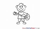 Musician Printable Colouring Coloring People Sheets Sheet Title sketch template