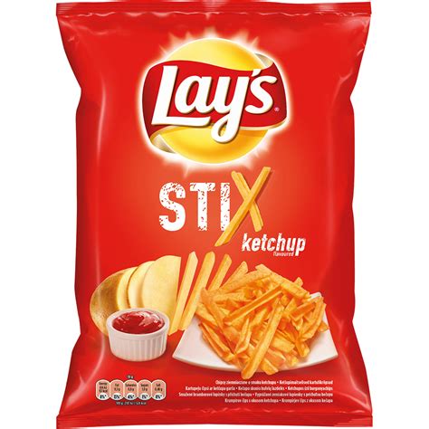 lays stix ketchup flavoured potato crisps  food  shop
