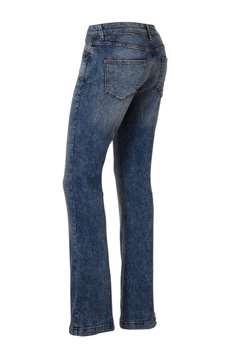 ca yessica high waist bootcut jeans blauw wehkamp