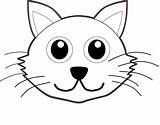 Cat Face Drawing Cartoon Clipart Faces Coloring Kitten Colouring Draw Clip Line Pages Cats Cartoons Cool Sheet Kittens Animal Cliparts sketch template