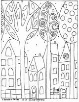 Gerard Karla Coloring Pages Houses Trees Patterns House Mandala Pattern Folk S848 Photobucket Adult sketch template
