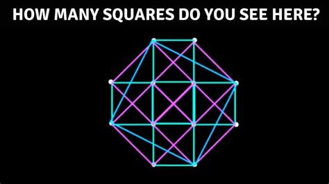 Brain Teaser Eye Test How Many Squares Do You See Here News