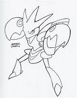 Scizor Pages Pokemon Coloring Deviantart Mega Template sketch template