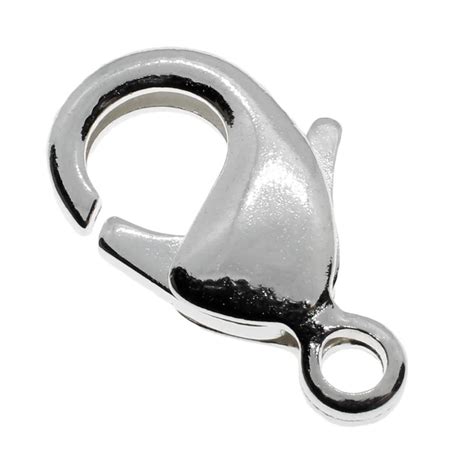 lobster clasp mm pcs silver plated