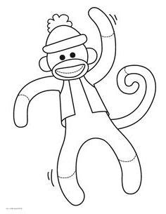 sock monkey coloring pages monkey coloring pages sock monkey