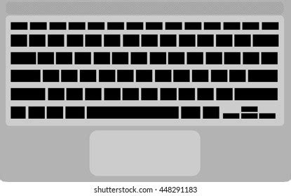 blank keyboard layout realistic illustration