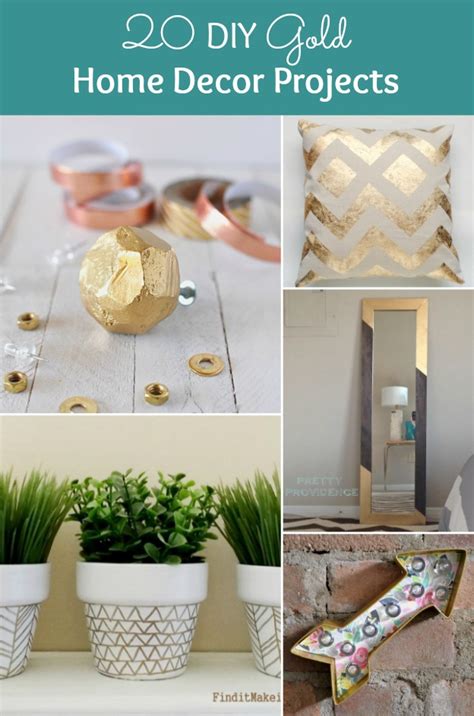 diy gold home decor projects
