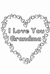 Coloring Grandma Pages Mothers Mom Mother sketch template