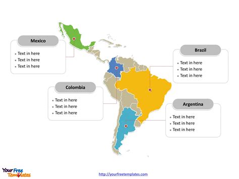blank maps  central  south america