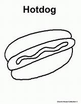 Hotdog Clip Bites sketch template