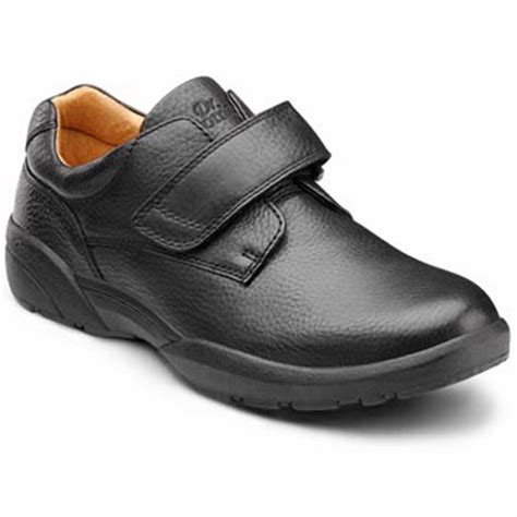 dr comfort william mens dress shoe  medium bd black velcro