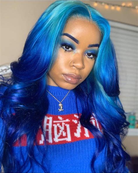blue full lace wig follow atdoseofweave   fulllacewigs wigs weave hairstyles cool