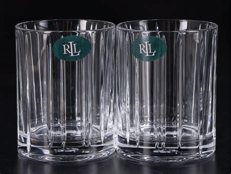 ralph lauren turner crystal double old fashioned glasses ebth
