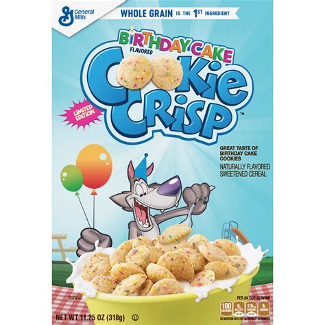 news birthday cake cookie crisp cereal  coming