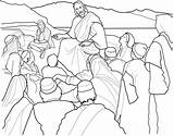 Sermon Mount Coloring Jesus Pages Christ Lds Children Teaching Clipart Beatitudes Kids Line Teaches Nephites Library Drawing Printable Mormon Temple sketch template