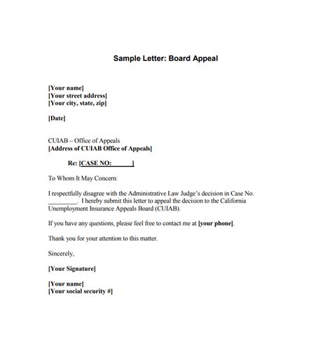 sample letter requesting appeal students
