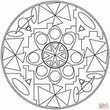 Coloring Mandala Pages Abstract Printable Drawing sketch template