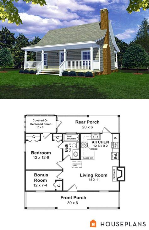 cabin style house plan  beds  baths  sqft plan   cottage house plans tiny house