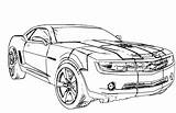 Transformers Camaro Coloring Pages Chevrolet Kids Car Printable Drawing Color Print Chevy Outline Cool Bumblebee Super Front Simple Cars Adult sketch template