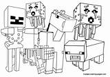 Minecraft Coloring Pages Mobs Animal Animals Steve Wolf sketch template