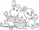 Backyardigans Coloring Pages Tasha Tyrone Pablo Fruit Eat Some Getcolorings sketch template
