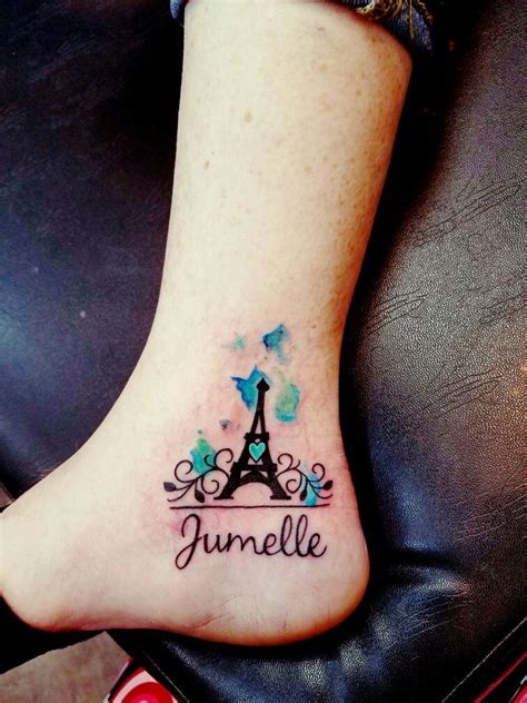 jumelle meaning twin in french twin tattoo on ankle with