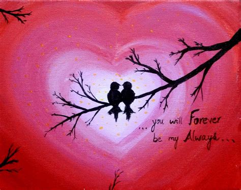 Personalized Valentine T Idea Love Birds Acrylic Painting Etsy