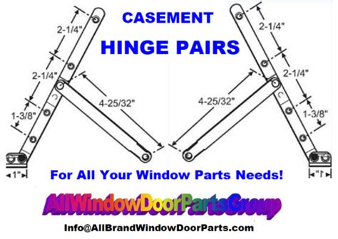 casement window hardware replacement parts hinge pair  window door parts group