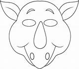 Mask Masks Animal Jungle Templates Template Printable Printables Face Animals Drawing Rhino Kids Print Pattern Freekidscrafts Open Sampletemplatess Crafts Vbs sketch template