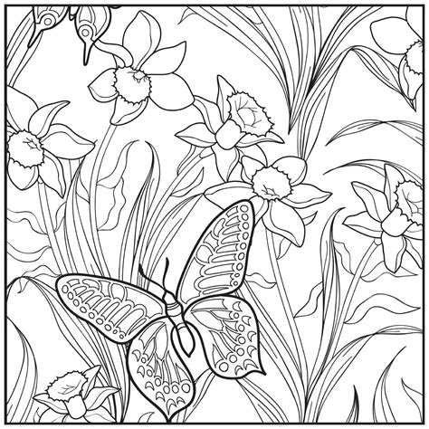 butterfly  garden coloring page garden coloring pages beach coloring