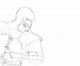 Noob Saibot Mortal Coloring Pages Combat sketch template