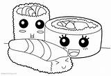 Sushi Coloring Pages Food Cute Printable Kids Drawing Worksheets Color Kindergarten Colouring Drawings Adults Getcolorings Easy Paintingvalley Getdrawings Animal Choose sketch template